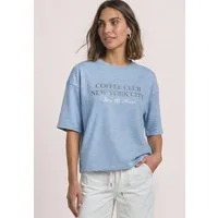 STREET ONE Sweater Kurzarm-Sweater mit Wording