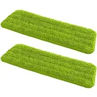 WENKO Reinigungsbürste Wenko Ersatzbezüge für Sprüh-Mop, 2er Set, Badezimmer in allen Wohnstilen, (WC-Bürste + Halter)
