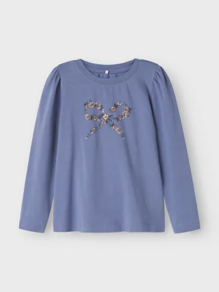 NAME IT - NMFOASA LS TOP BOX blue ice - Gr. - 104