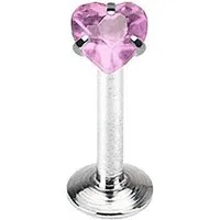 Taffstyle Piercing-Set Piercing Labret Lippenstecker Kristall Herz, Lippenpiercing Schmuck Piercing Labret Stecker Lippenstecker Kristall