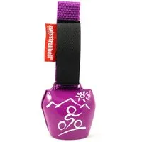 swisstrailbell Fahrradklingel fresh Colour-Edition: dark PINK, weißer MTB, pinkes Band, Trailbell
