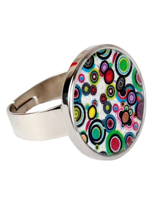 DeMarie Ring Edelstahl mit Silber-/Goldeinlage