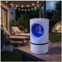 Casativo Insektenabwehrgerät Insektenfalle UV-Licht Saugfunktion Mücken- & Fliegenfänger 5W 20-50m², UV-Licht & Saugfunktion, Ø12,5cm, leise & für 20–50 m² geeignet