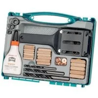 Wolfcraft Schrauben- und Dübel-Set Wolfcraft Sortimentsbox Holzdübel 78 teilig