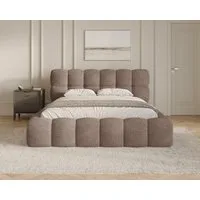 MOEBLO Polsterbett Bubble aus Bouclé 19 (Polsterbett Bubble boucle mit Bettkasten und Lattenrost Wolkenbett Cloud - Polsterbett 180), Maße (BxHxT): 163/183/203 x 100 x 220 cm