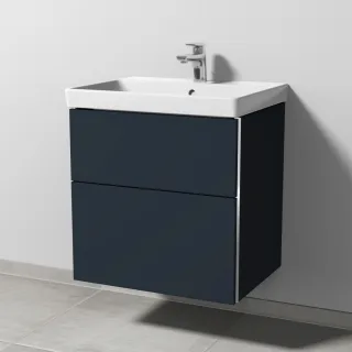 Sanipa 3way Waschtischunterbau zu Villeroy & Boch Avento Waschtisch mit 2 Auszügen, Marine-Matt BP6211R