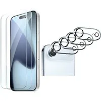 CLM-Tech Displayschutzglas und Kameraschutz für iPhone 17 Air 6,6 Zoll, 2er Set Kameraglas Panzerglas 9H Härte Folie, 2 Stück, Anti-Fingerabdruck und blasenfreie Anbringung