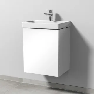 Sanipa 3way Waschtischunterbau zu Villeroy & Boch Avento Waschtisch mit 1 Tür, Weiß-Glanz SF61878