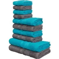 OTTO home Handtuch Set Vanessa, 10-tlg Handtuch-Set, weich, in Standard- und Premium-Qualität, Walkfrottee (Set, 10-St), 100% Baumwolle, Duschtücher, Handtücher, Gästetücher, mit Bordüre