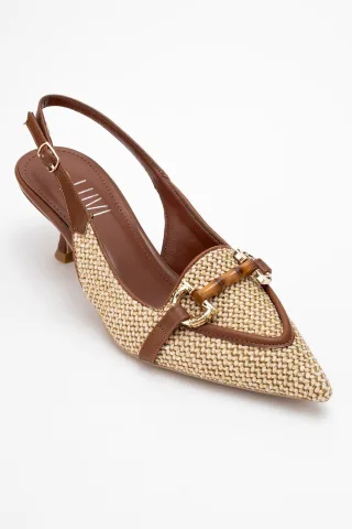 Osca Spitzer Slingback-Pumps mit Schnalle