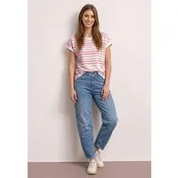 STREET ONE Shirttop Dropped Shoulder Sommershirt mit Streifen