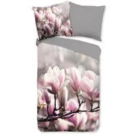 good morning Bettwäsche Baumwolle, Renforcé, 2 teilig, Magnolien, Ast, Blüten
