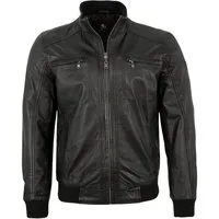 Otto Kern Lederjacke Men-101 OTTO KERN - Herren Echtleder Lederjacke Blouson Lammnappa schwarz