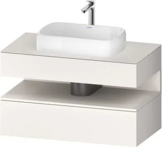 Duravit Qatego Konsolenwaschtischunterbau wandhängend Weiß Supermatt 1000x550x600 mm - QA47310848400 QA4731084840010