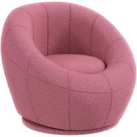 MC Star Loungesessel Plüschsessel Einzelsessel bis 120 kg belastbar, rosa (ideal für Wohnzimmer & Entspannung)