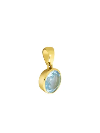 Fascination by Ellen K. Anhänger Gold 585 mit echtem Blautopas (beh.) 8mm