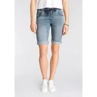 Arizona Jogg-Jeansbermudas hohe Leibhöhe, krempelbare Beinabschlüsse, Used-Look