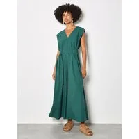 Apricot Jumpsuit Jumpsuit (mit Stoffgürtel) mit weitem Bein