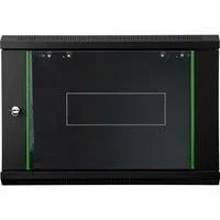 Wandgehäuse Dynamic Basic Serie - 600x450 mm (BxT), IT-Schrank schwarz, 7 Höheneinheiten