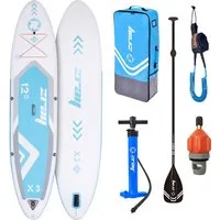 zray Inflatable SUP-Board X3 Stand Up Paddle Board 365x81x15 cm Komplettset blau, All Around Advanced, (Starkes Allround-SUP für Familien und Fortgeschrittene, 6 tlg., Stand Up Paddling Board Komplettset), für alle Gewässer geeignet