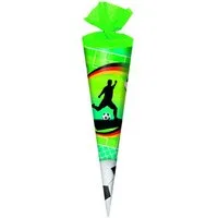 Verpackungsmittel GmbH Markneukirchen Schultüte Schultüte / Zuckertüte / Länge: 35cm / rund / "Fußball"