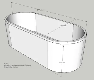Neuesbad Wannenträger für Kaldewei Classic Duo oval 115 180x80 SW11219