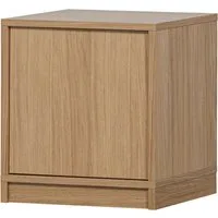 WOOOD Sideboard Modulair mit Eichenfurnier und Druckmechanismus B 40 x T 40 x H 44 cm, Tragkraft 15 kg pro Einlegeboden, kompakte Ausführung