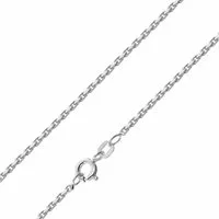 trendor Kette ohne Anhänger Herren-925 Silber Ankerkette Diamantiert 1,6 mm