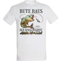 Youth Designz T-Shirt Rute Raus der Spass beginnt Herren T-Shirt mit Trendigem Frontdruck