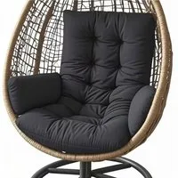 Agger Hängestuhl Kissen Auflagekissen Hängesessel Dicke Polsterung für Hängekorbsitze, Ersatzkissen für eiförmige Stühle, Schaukelmatte für Gartenmöbel