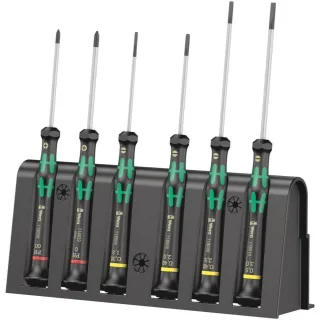 Wera 2035/6 A Elektronik-Schraubendrehersatz + Rack, 6-teilig - 05118150001