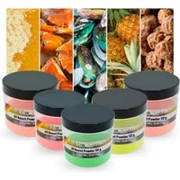 Zite Fischlockstoff UV Boost Powder Set - 5x50g Bait Dip für Karpfenangler in 5 Aromen