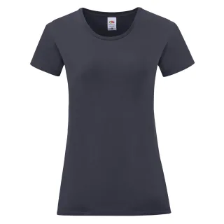 Fruit Of The Loom Damen T-Shirt Iconic, kurzärmlig (Navy dunkel)