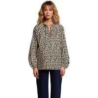 Envie de Fraise Umstandsbluse Umstandsbluse mit weiten Ärmeln in Leo-Print