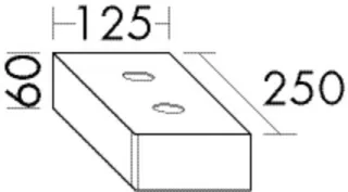 Burgbad gr. Box m. Deckel 60x125x250, ACBX013 ACBX013