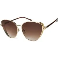 styleBREAKER Sonnenbrille Cateye Sonnenbrille mit Glitzer Side Shield (1-St) Gradient