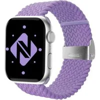 Nalia Smartwatch-Armband Apple Watch 38mm/40/41/42(Serie 10/11), Flecht-Stoff Uhr Ersatzband / Metall-Schließe / Stufenlos verstellbar