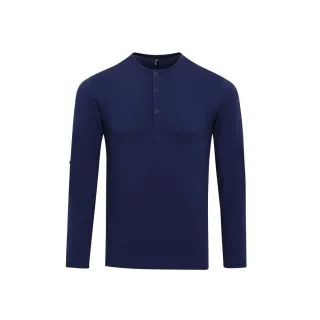 Premier Mens Long John Roll Sleeve T-Shirt (Indigo)