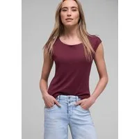 STREET ONE T-Shirt mit U-Boot-Ausschnitt