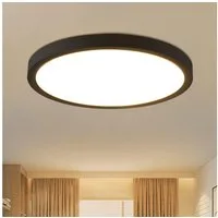ZMH LED Deckenleuchte Modern 22/30 CM Schwarz&Weiß Deckenlampe für Wohnzimmer Flur Dimmbar, Hochwertige Design, LED fest integriert, Warmweiß, Schwarz Nicht Dimmbar