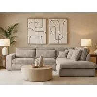 Beautysofa Ecksofa mit dekorativen Kissen PARMA, im modernes Design, klassische Polsterecke inklusive Wellenfedern, Ottomane links oder rechts wählbar