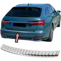 RECAMBO Ladekantenschutz für AUDI A6 Avant, Typ C8, BJ ab 2018> Stoßstangenschutz, V2A rostfrei, Exklusive Optik, praktischer Schutz & perfekte Passform