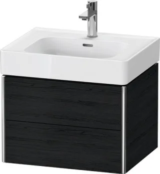 Duravit XSquare Waschtischunterbau wandhängend Eiche Schwarz Matt 584x470x397 mm - XS4378016160000 XS4378016160000