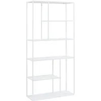 en.casa Standregal, »Vehmaa« mit 7 Ablagefächern 90 x 30 x 188 cm Weiß