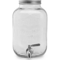 ECHTWERK Getränkespender Dispenser aus Glas, Fassungsvermögen 5 Liter, Verschließbarer Metalldeckel und luftdichter Zapfhahn