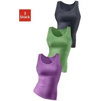 H.I.S Tanktop (3er-Pack) aus luftiger Rippqualität aus Baumwolle