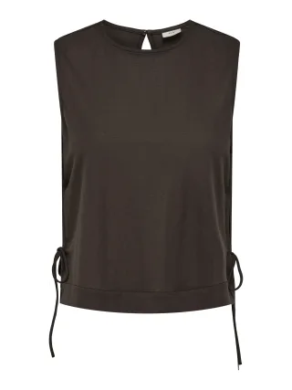 JDY - JDYLESLIE S/L BOW TOP JRS NOOS Chocolate Brown - Gr. - XS