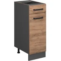 Vicco Unterschrank R-Line, Goldkraft Eiche/Anthrazit, 30 cm ohne Arbeitsplatte (1-St)