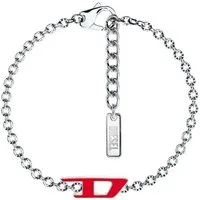 Diesel Armband Schmuck Geschenk Edelstahl Armschmuck Armkette D Logo, Emaille