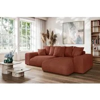 Home affaire Ecksofa LAKESIDE mit Bettfunktion und Bettkasten, B/T/H 257/166/84 cm, L-Form, Recamiere beidseitig montierbar, mit Wellenunterfederung